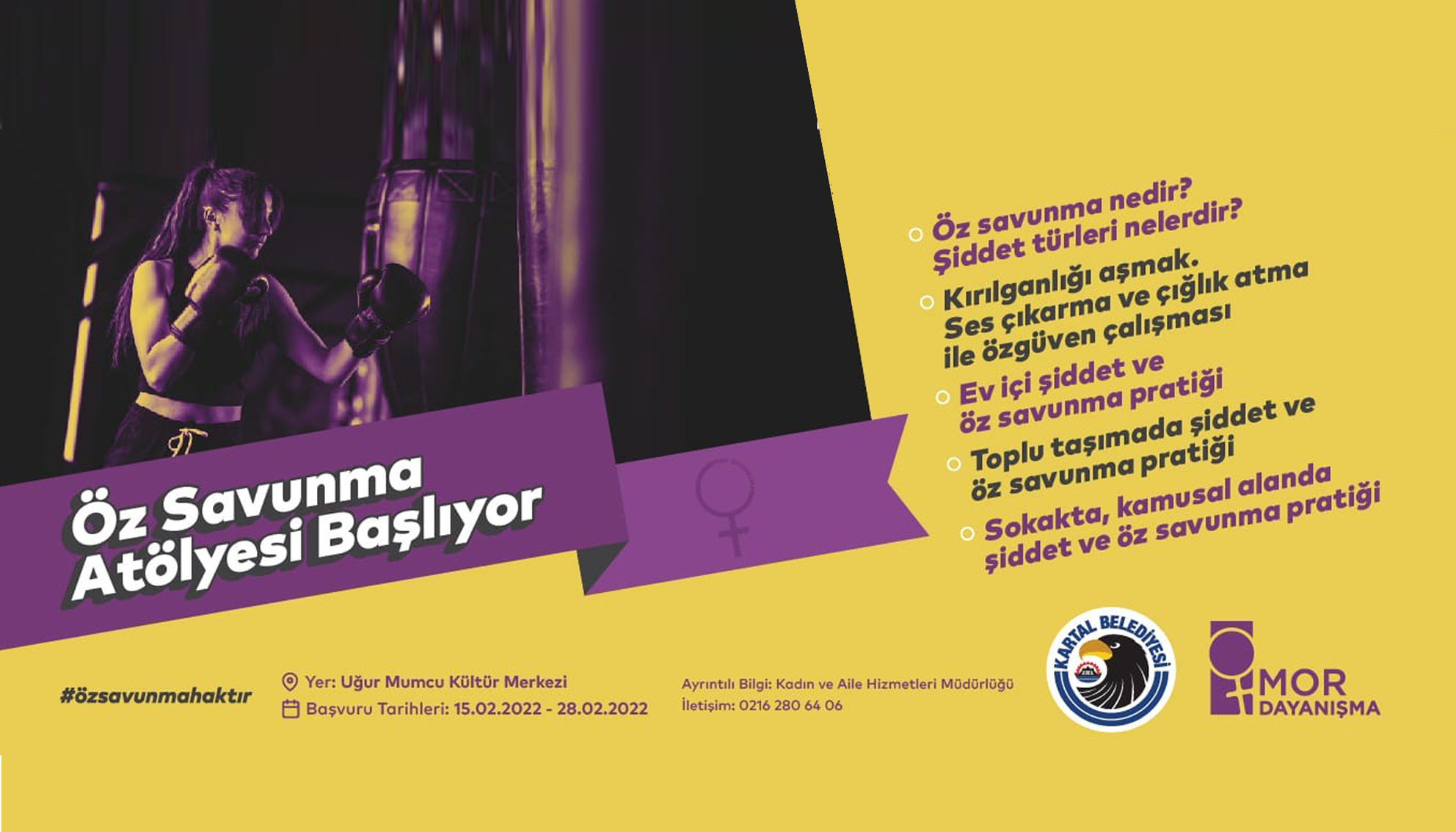 Kartal’da Kadınlar İçin Öz Savunma Atölyesi’nin Yeni Kayıtları Başlıyor