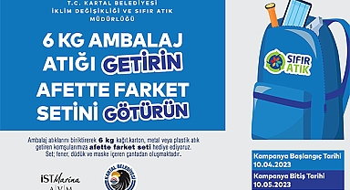 Kartal Belediyesi'nden 'Atığı Getirin, Afette Farket Setini Götürün' Kampanyası