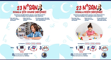 Kartal Belediyesi'nin 23 Nisan'a Özel Ödüllü Resim ve Şiir Okuma Yarışması Başladı
