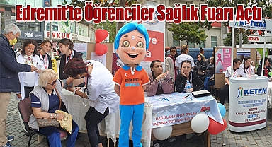 Edremit'te Öğrenciler Sağlık Fuarı Açtı
