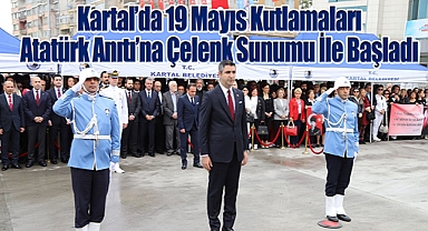 Kartal'da 19 Mayıs Kutlamaları Atatürk Anıtı'na çelenk sunumu ile başladı