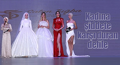 Kadına şiddete karşı duran defile