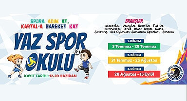 Kartal Belediyesi'nin Ücretsiz Yaz Spor Eğitimleri Başlıyor