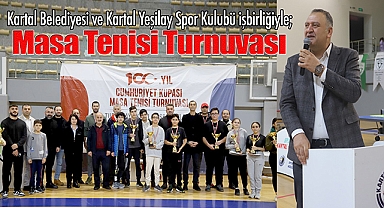 Kartal Belediyesi'nden Cumhuriyet'in 100. Yılına Özel Masa Tenisi Turnuvası