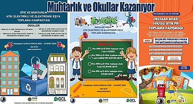 Kartal'da Elektronik Atık ve Atık Pil Toplayan Site, Muhtarlık ve Okullar Kazanıyor