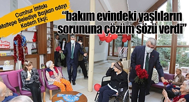 Cumhur İttifakı AK Parti Maltepe Belediye Başkan Adayı Kadem Ekşi'den bakımevindeki yaşlılara ziyaret