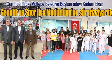 Kadem Başkan'dan Gençlik ve Spor İlçe Müdürlüğü'ne sürpriz ziyaret
