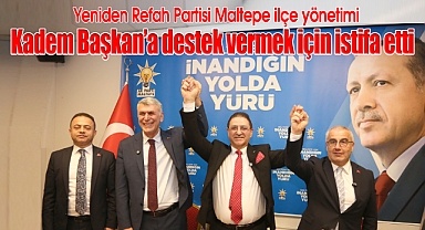 Yeniden Refah Partisi Maltepe İlçe Başkanı Erol Karakoç, yönetim kurulu üyeleri ile birlikte AK Parti'ye katıldı