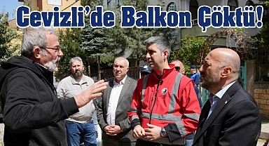Başkan Gökhan Yüksel, Cevizlideki Balkon Çökmesiyle Alakalı İncelemelerde Bulundu